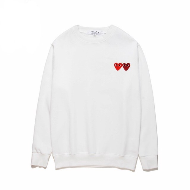 1:1 quality version Trendy Double Heart Loose Pullover Sweatshirt 3 colors