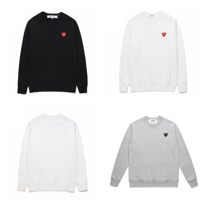 1:1 quality version Trendy Single Heart Loose Pullover Sweatshirt 3 colors