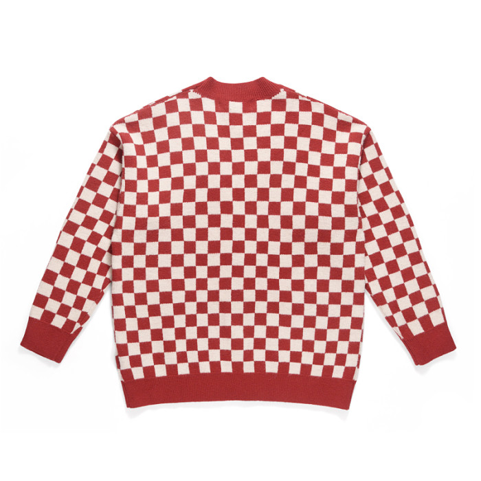 1:1 quality version Tartan Cardigan Sweater 3 Colors