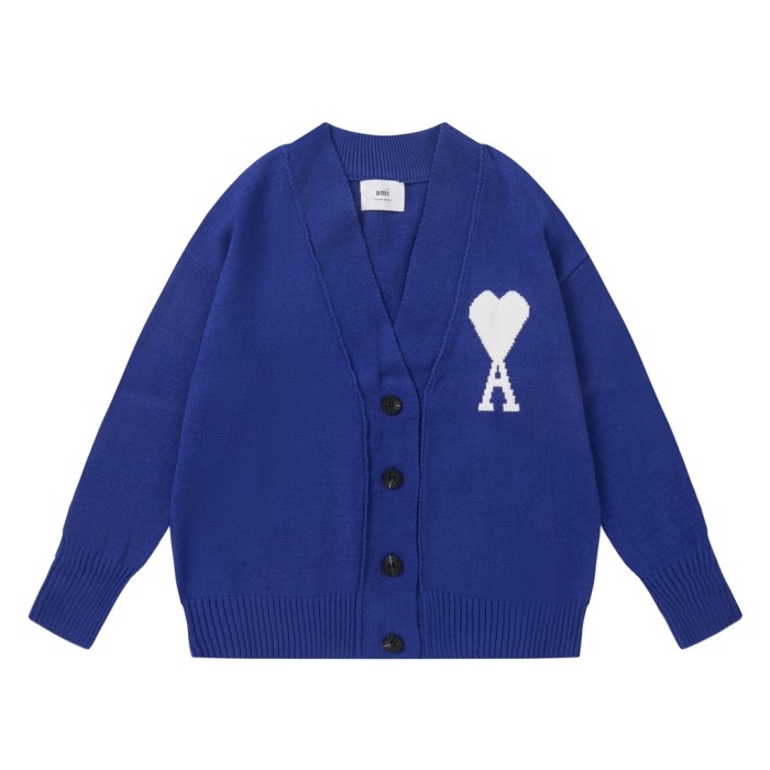 Classic Heart Embroidered Cardigan Knit 8 Colors