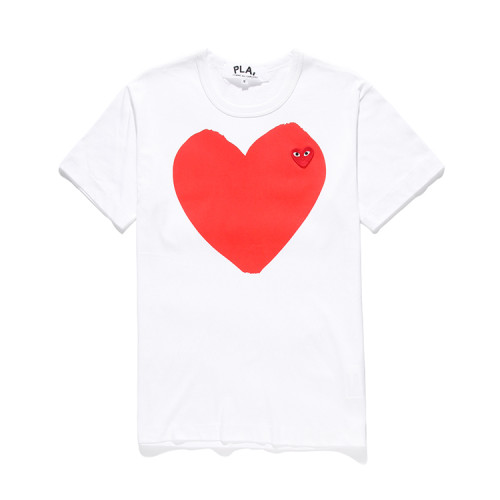 1:1 quality version Classic Big Heart Embroidery T-shirt 2 Colors