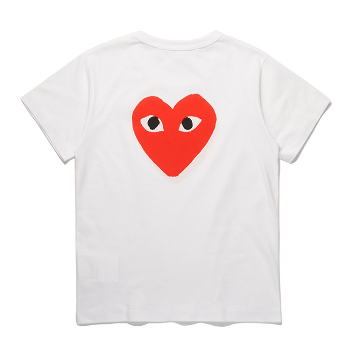 1:1 quality version big red heart embroidery tee 2 colors