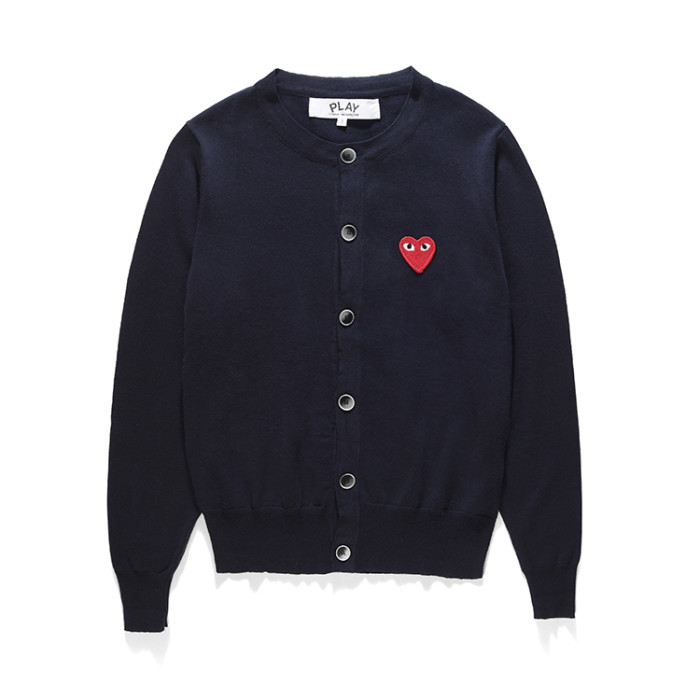 1:1 quality version Classic Single Red Heart Sweater For Girls 3 Colors