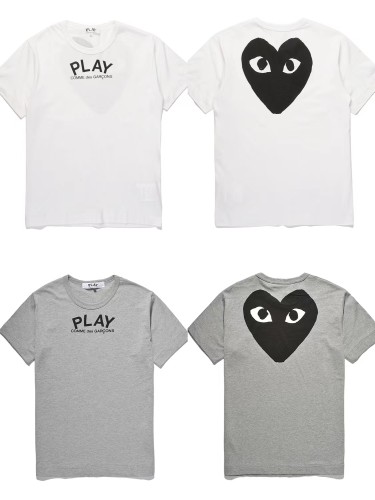 1:1 quality version Back with large black heart-shaped letter T-shirt 2colors