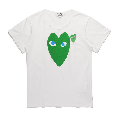 1:1 quality version Green Heart Eye Embroidery Tee 2 Styles