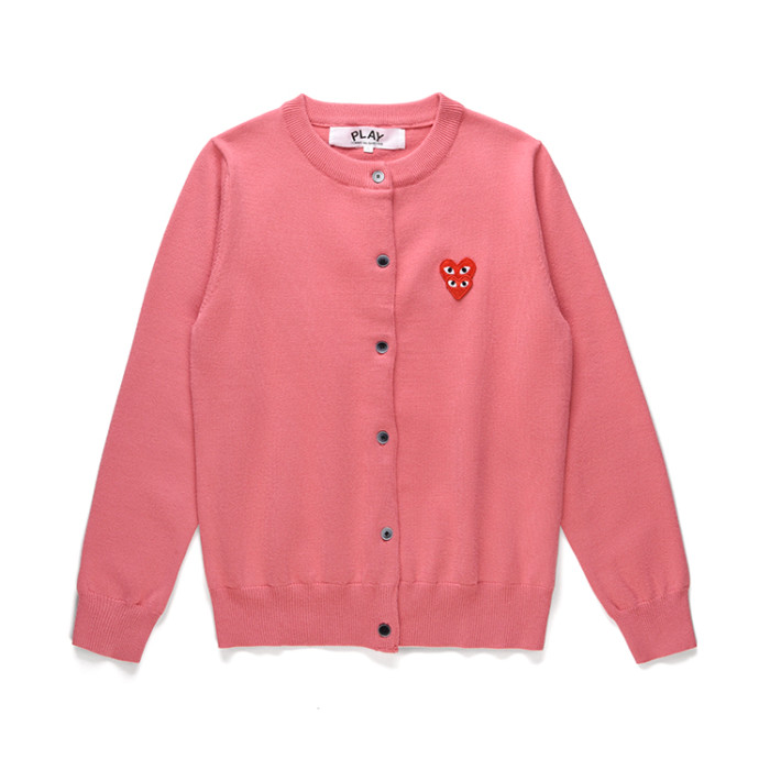 1:1 quality version Overlapping Red Double Heart Embroidered Sweater For Girls 5 Colors