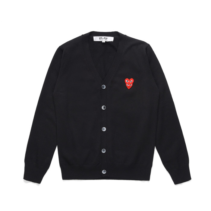 1:1 quality version Overlapping Red Double Heart Embroidered Sweater 5 Colors