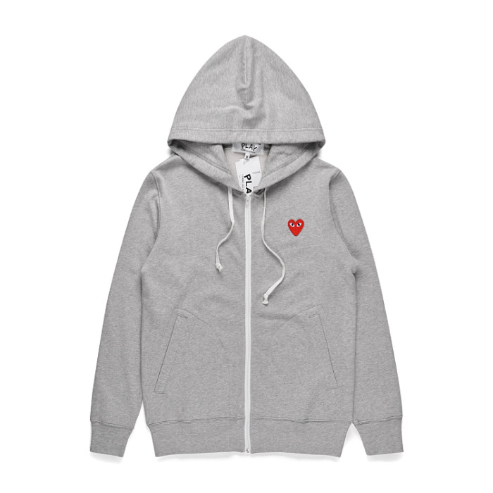 1:1 quality version Red Heart Lace-Up Zipper Embroidered Hoodie 4 colors