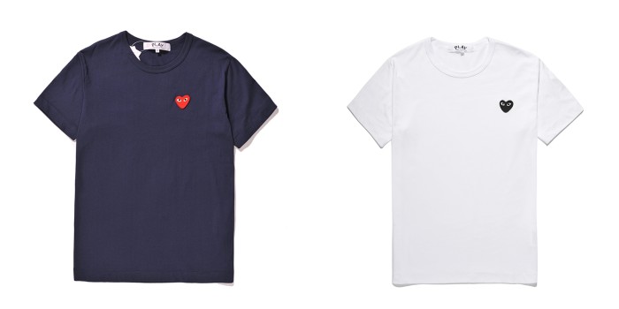 1:1 quality version Single heart solid color embroidery tee 10 colors