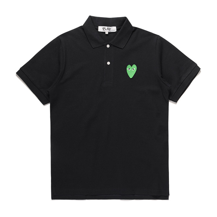 1:1 quality version Classic green heart embroidered polo shirt 3 colors