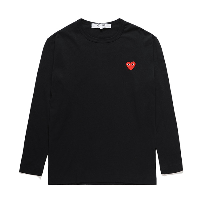 1:1 quality version Red Heart on Right Chest Round Neck T-shirt 3 Colors