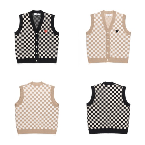 1:1 quality version Checkerboard Sweater Vest 2 Colors