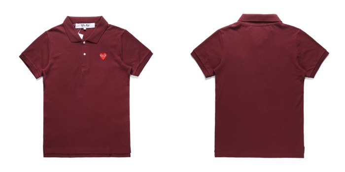 1:1 quality version Classic embroidered red heart polo shirt 4 colors