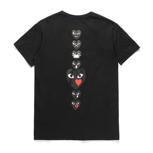 1:1 quality version Black Heart Vertical Row at Back Tee