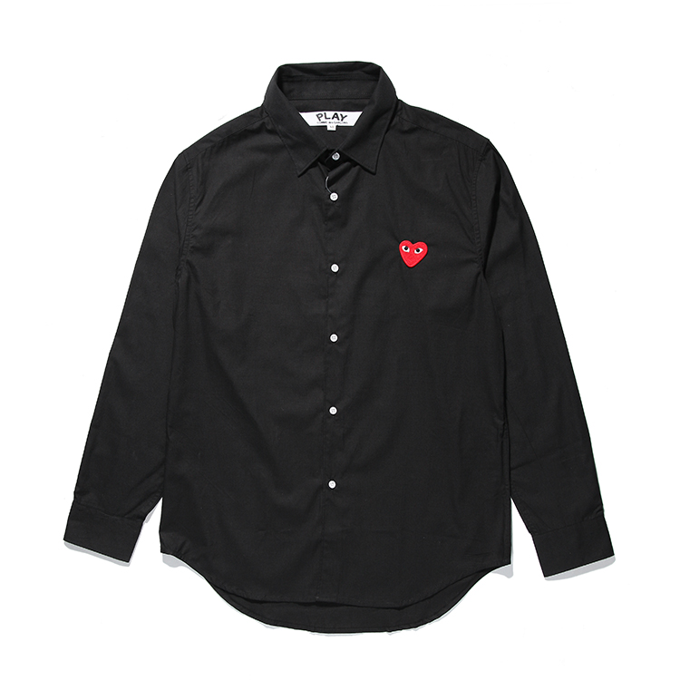 1:1 quality version base color single red heart shirt 3 colors