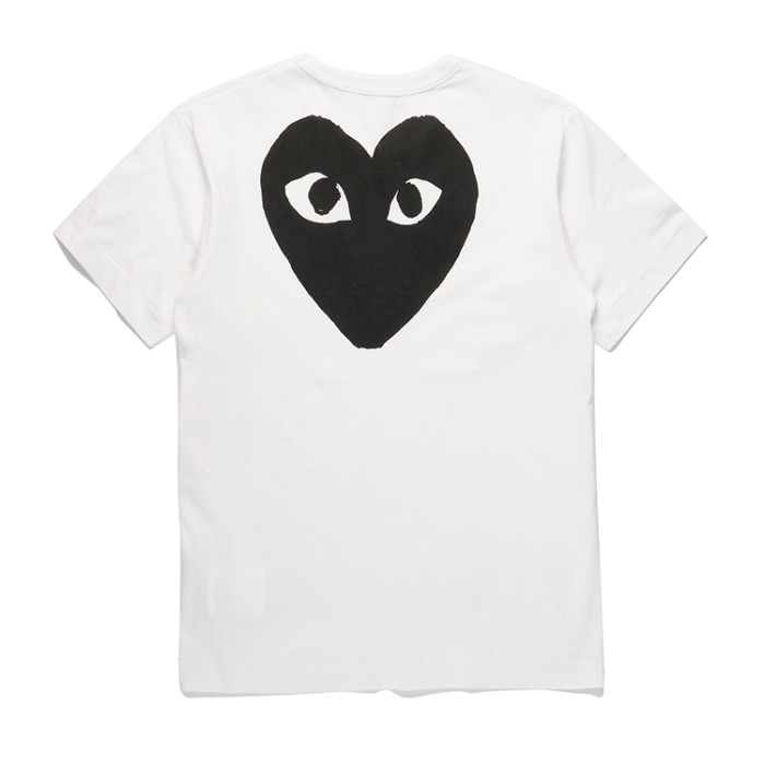 1:1 quality version Back with large black heart-shaped letter T-shirt 2colors