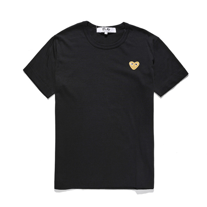 1:1 quality version Single heart solid color embroidery tee 10 colors
