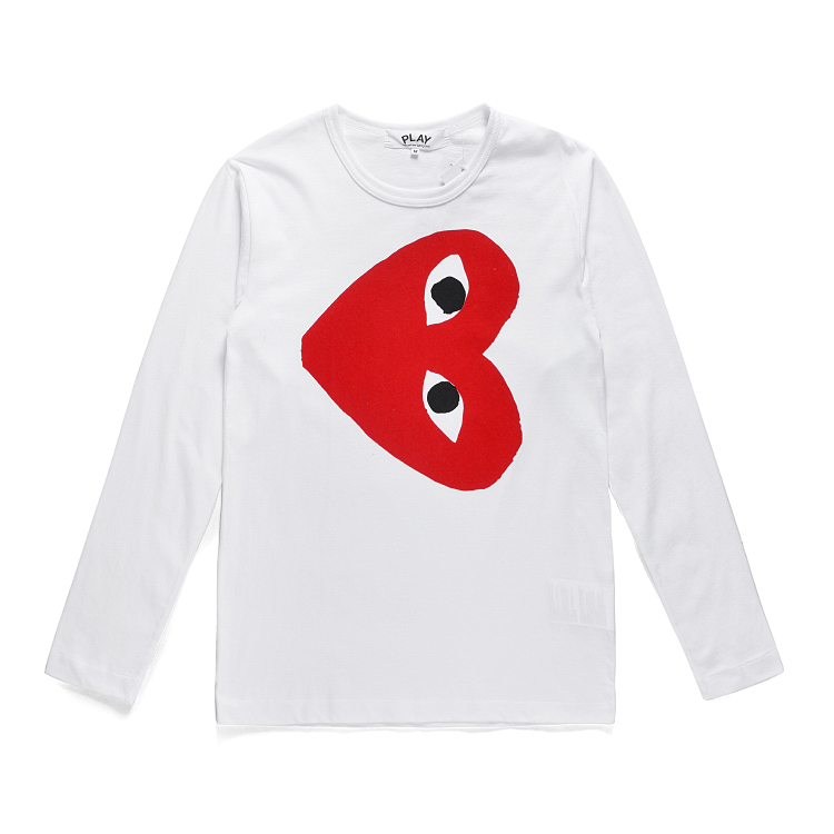 1:1 quality version tilting head red heart smiley face printed long sleeve 3 colors