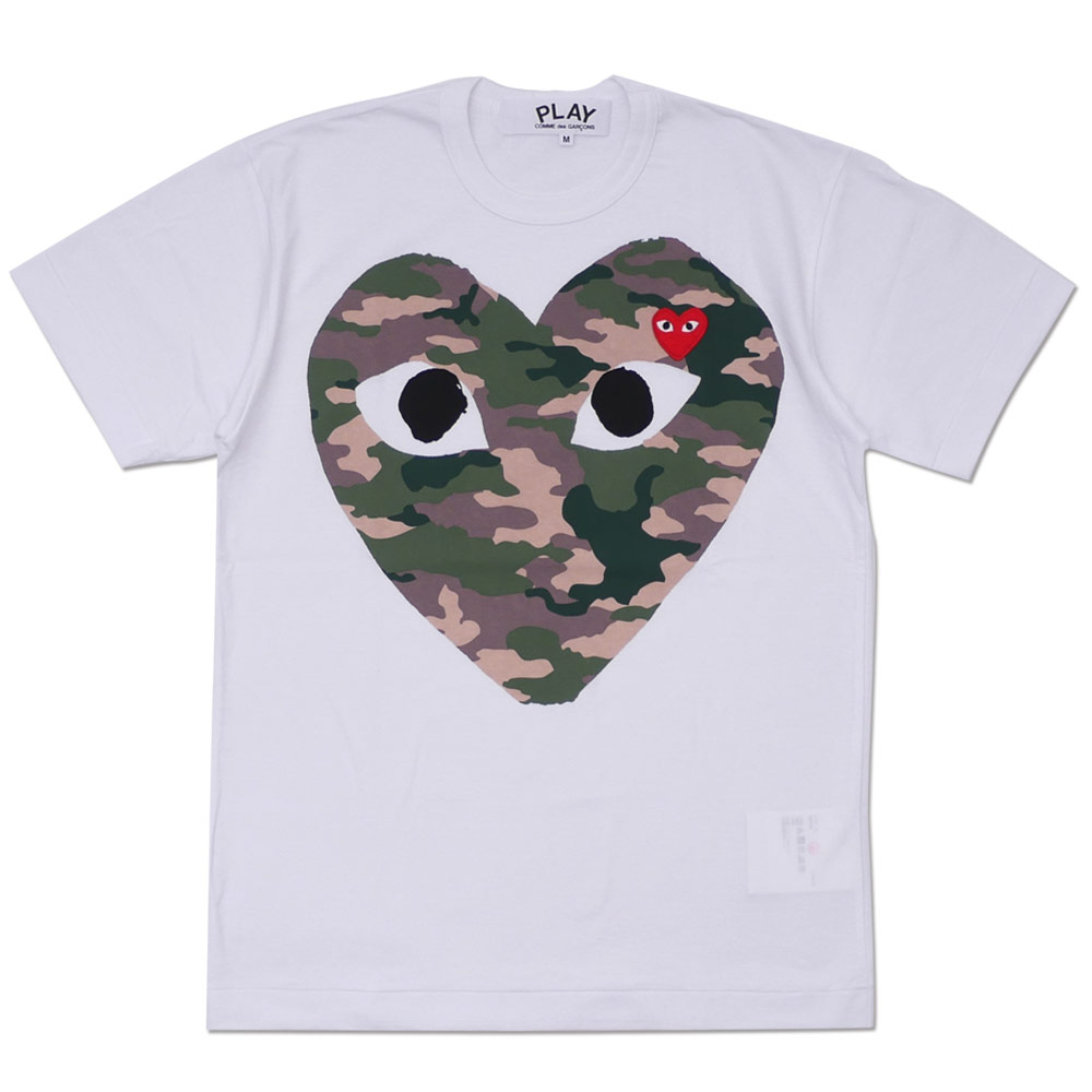 [buy more save more] 1:1 quality version camouflage big heart embroidered tee 2 styles