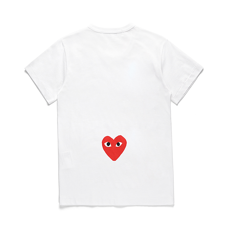 1:1 quality version red heart uppercase short sleeve t-shirt