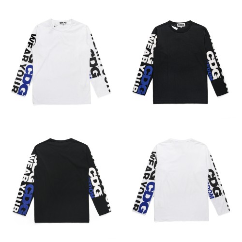 1:1 quality version Full Oversized Letter Print Long Sleeve Tee 2 Colors