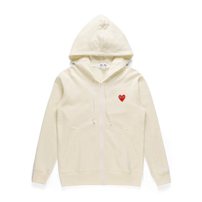 1:1 quality version Red Heart Lace-Up Zipper Embroidered Hoodie 4 colors