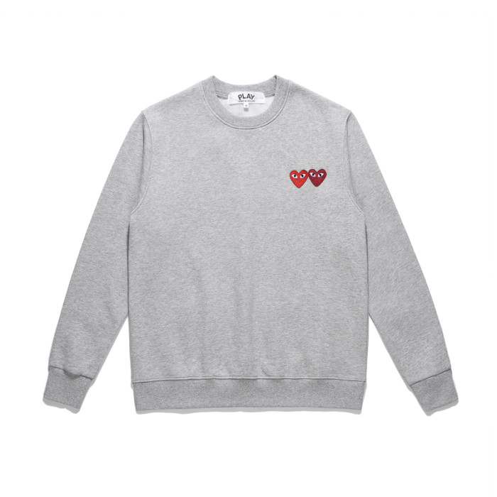 1:1 quality version Trendy Double Heart Loose Pullover Sweatshirt 3 colors