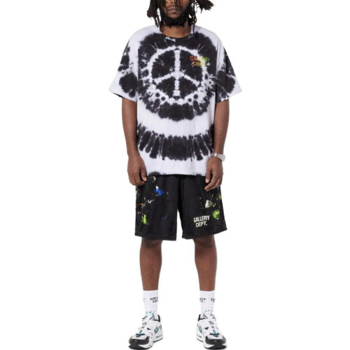 1:1 quality version Black and White Peace Tie-Dye tee