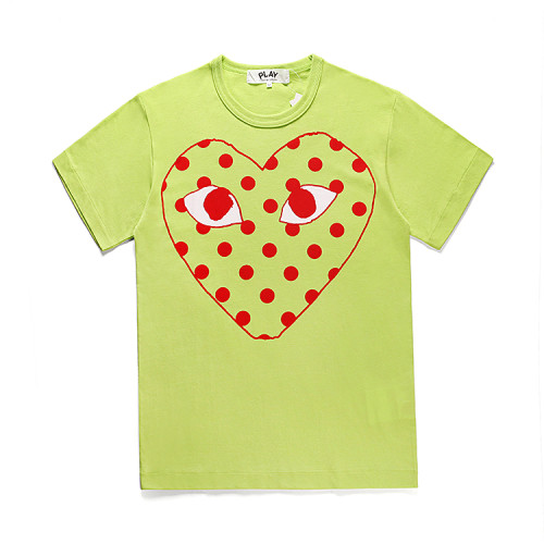 1:1 quality version  Polka Dot Red Heart Short Sleeve Tee 3 colors