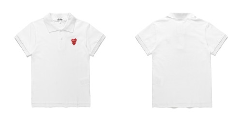 1:1 quality version Overlapping hearts embroidered polo shirt 3 colors