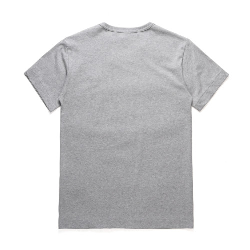 1:1 quality version Red Heart Embroidered Grey Tee