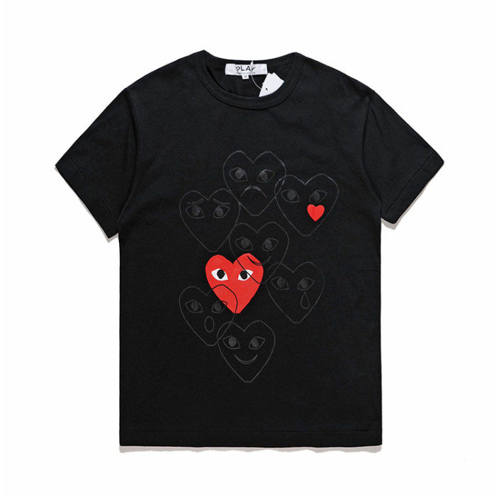 1:1 quality version Love emoticon printed tee 4 colors