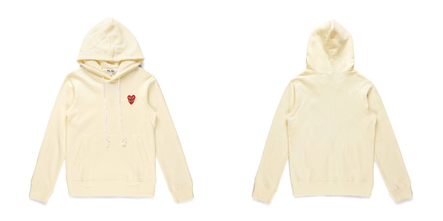 1:1 quality version double heart simple print hoodie 2 colors