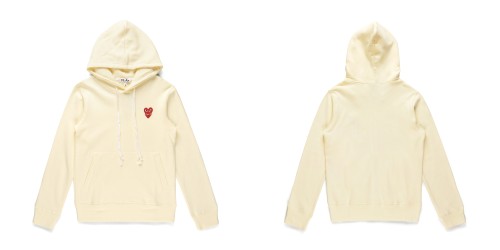 1:1 quality version Double heart simple print hoodie 2 colors