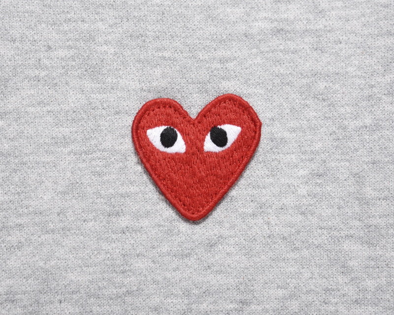 1:1 quality version classic right chest red heart crew hoodie