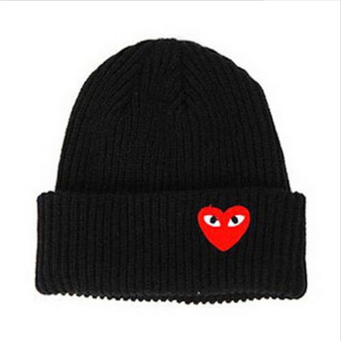 Acrylic Heart Pattern Wool Hat 9 Colors