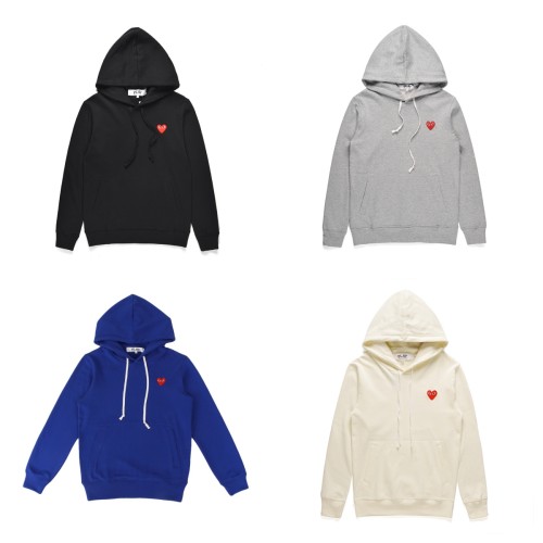 1:1 quality version Red heart lace embroidered hoodie 4 colors