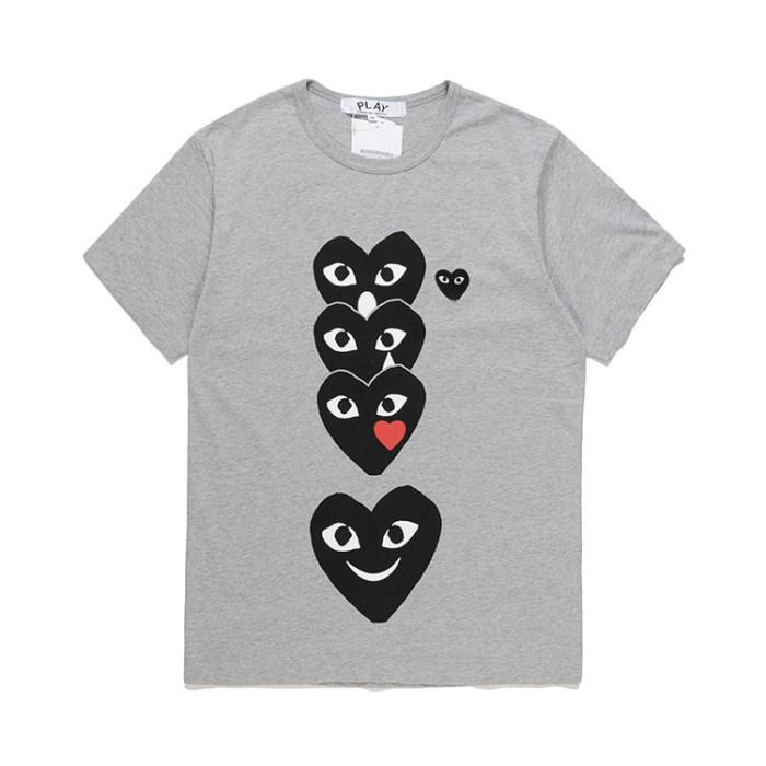 1:1 quality version Chest four linked heart round neck tee 3 Colors