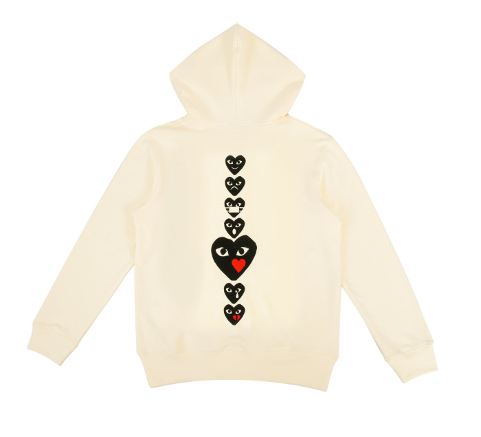 1:1 quality version Multi-Expression Vertical Heart Hoodie 2 Colors