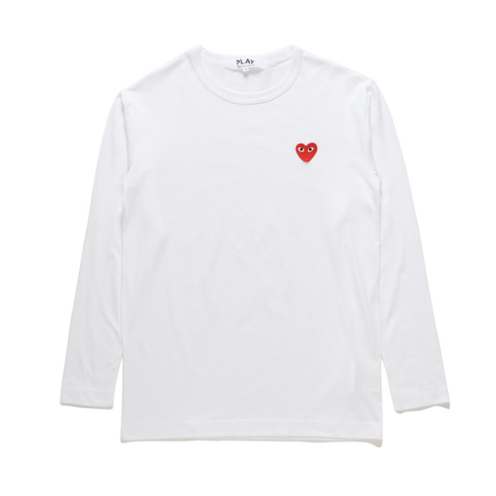 1:1 quality version Red Heart on Right Chest Round Neck T-shirt 3 Colors