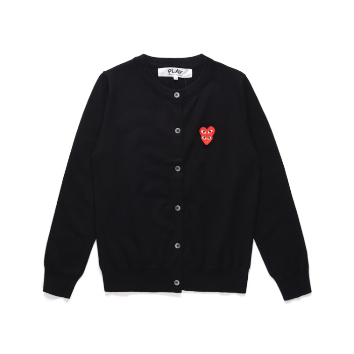 1:1 quality version Overlapping Red Double Heart Embroidered Sweater For Girls 5 Colors