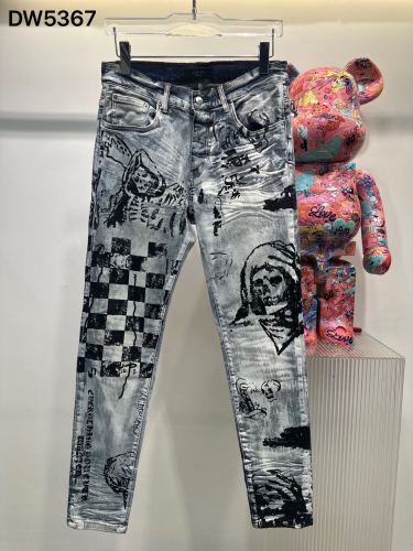 1:1 quality version Skull Checkerboard Jeans
