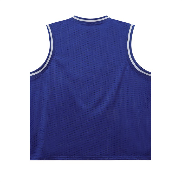 Mesh Embroidered Jersey Vest