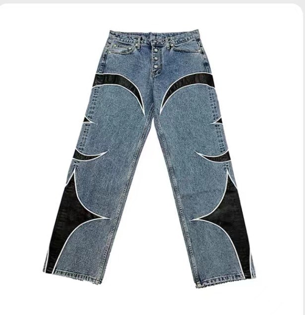 American Embroidered Patchwork Jeans 2 colors