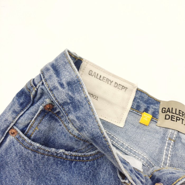 1:1 quality version Jeans with frayed legs and no prints