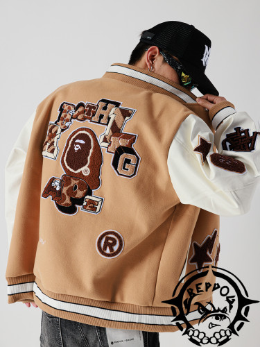 [Buy More Save More]Star Letter Patch Jacket 2 colors