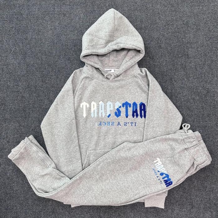Blue And White Towel Embroidered Sweatshirt Hoodie 2 colors
