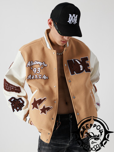 [Buy More Save More]Star Letter Patch Jacket 2 colors