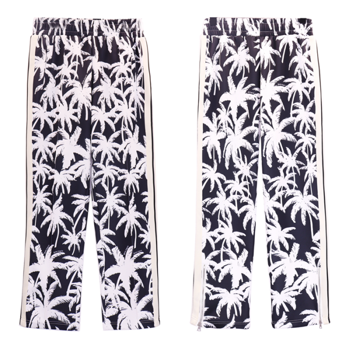 1:1 quality version Black And White Coconut Grove Print Pants