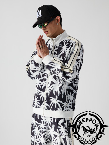 1:1 quality version Black And White Coconut Grove Print Jacket 2 colors